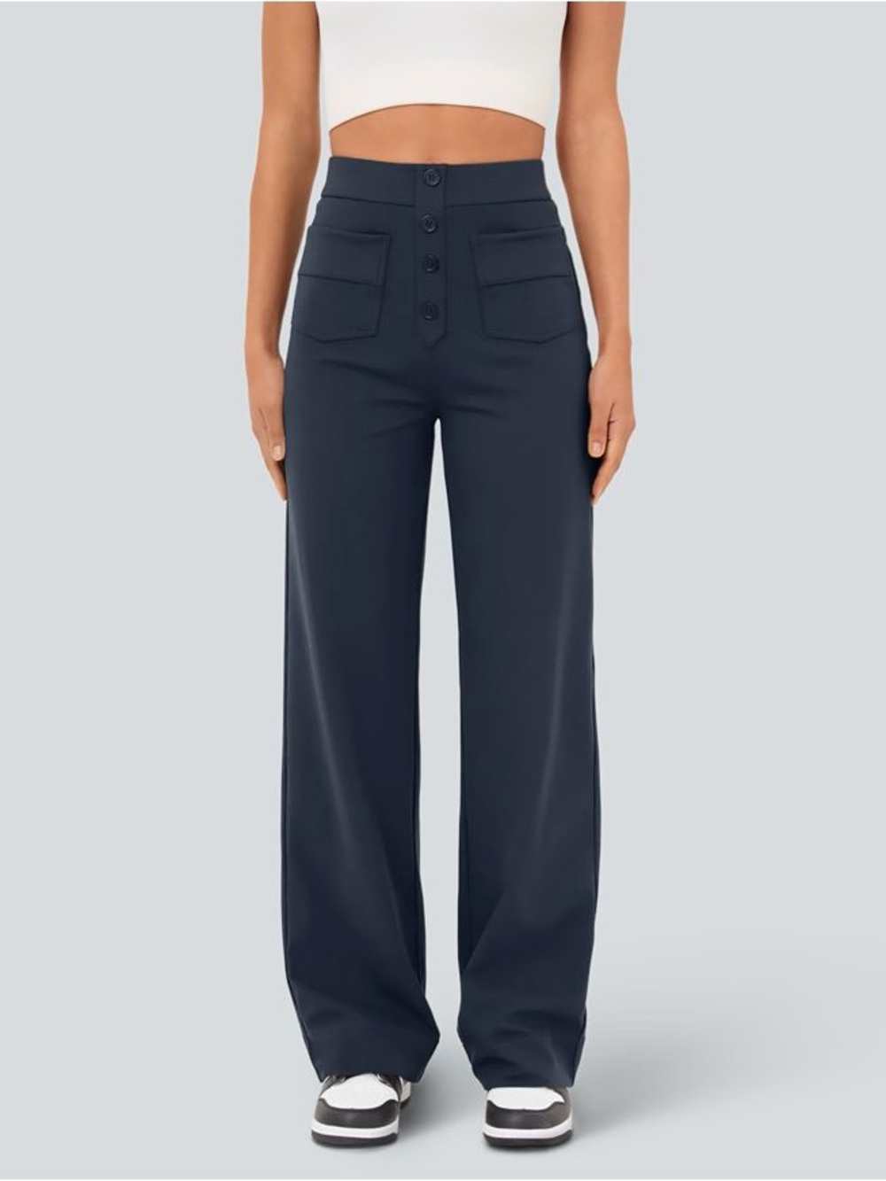 Halara DayStretch High Waisted Pockets Straight Leg Casual Pants